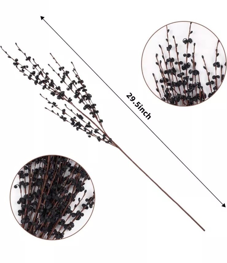 10 Pcs Black 29″ Stem Artificial Jasmine Flowers Flower Bouquet Deco Party Vase