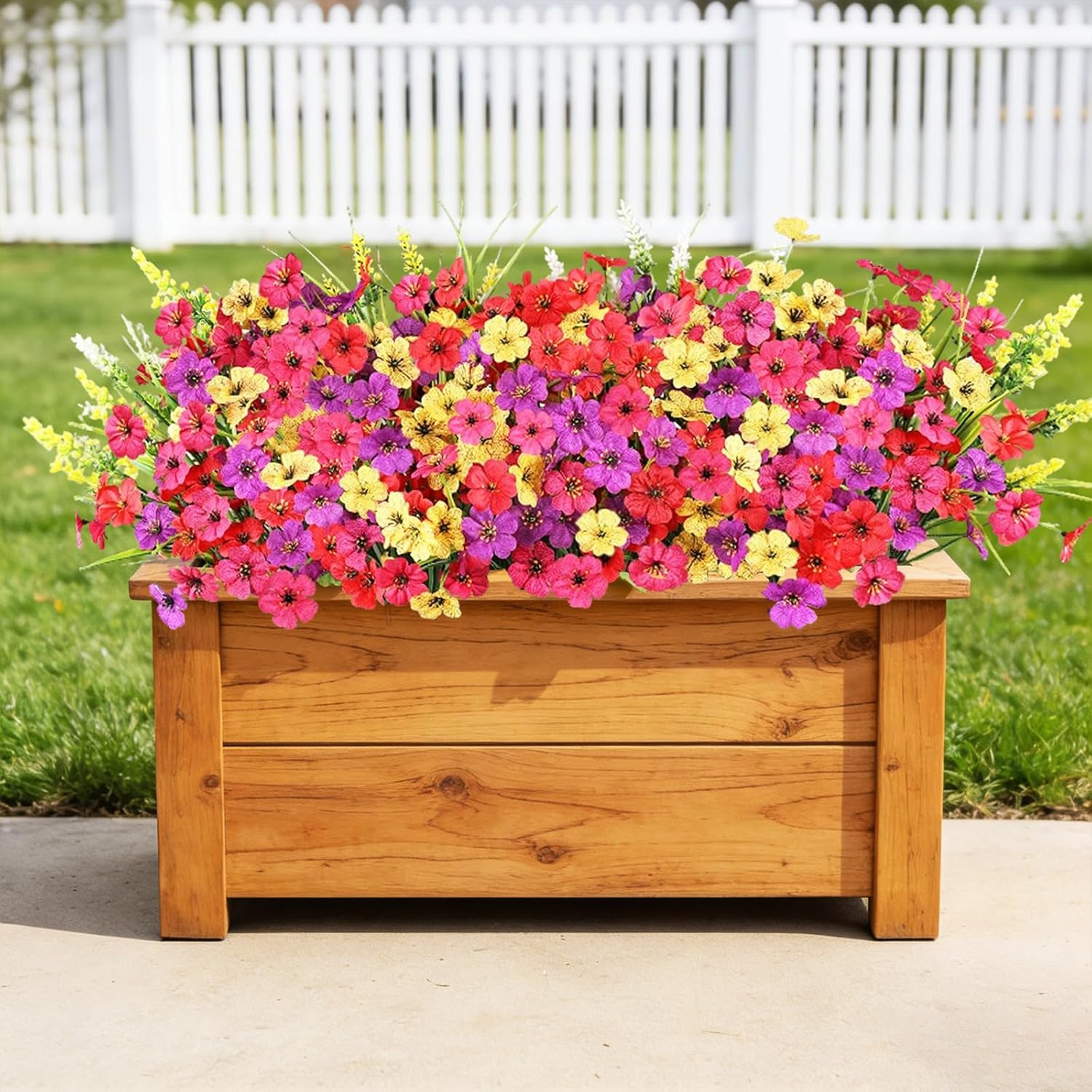 24 Bundles Realistic Fake Flowers for Outdoors, No Fade Faux Silk Flowers & Arti