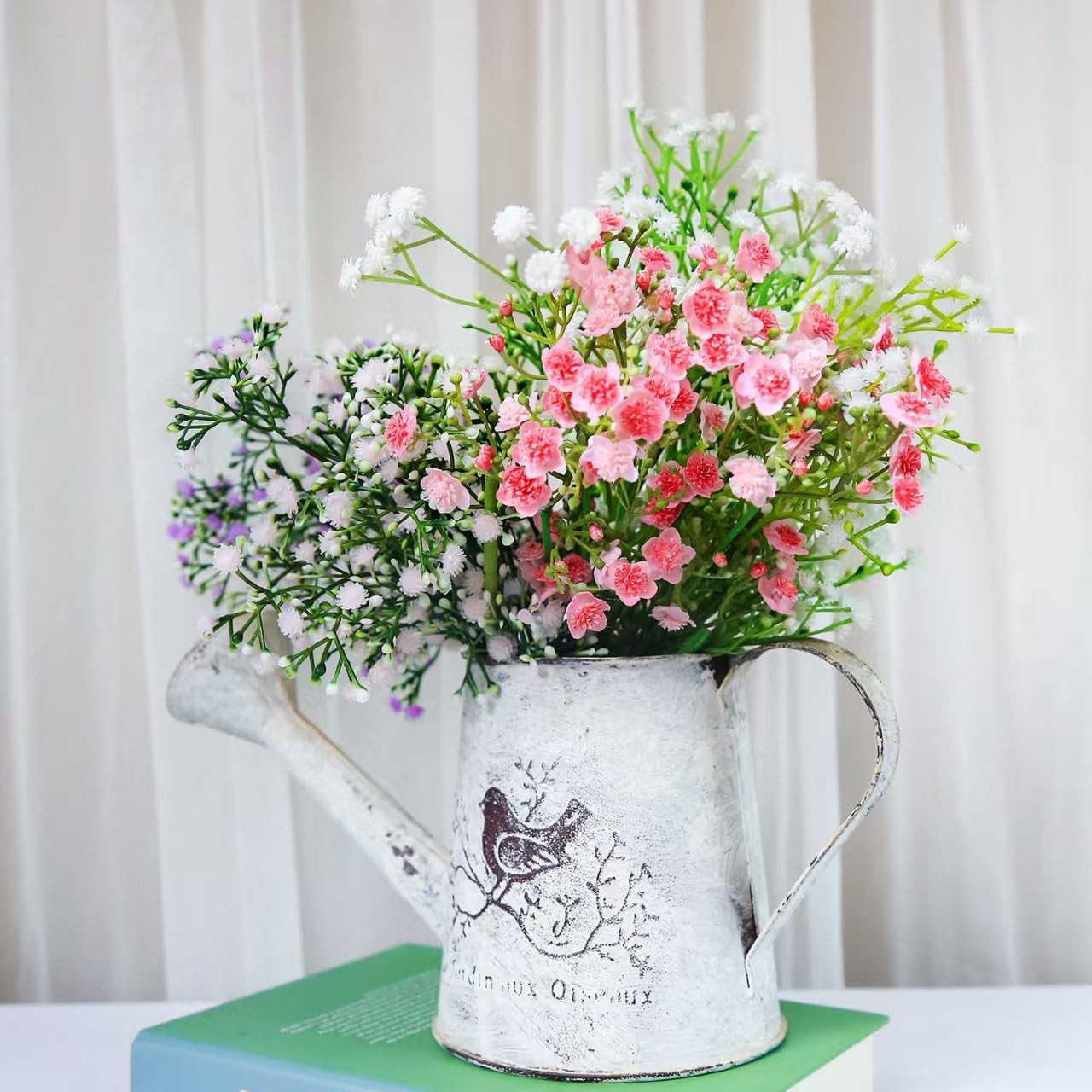 White Baby Breath Artificial Flowers Bulk Gypsophila Wedding Decor 100 PCS