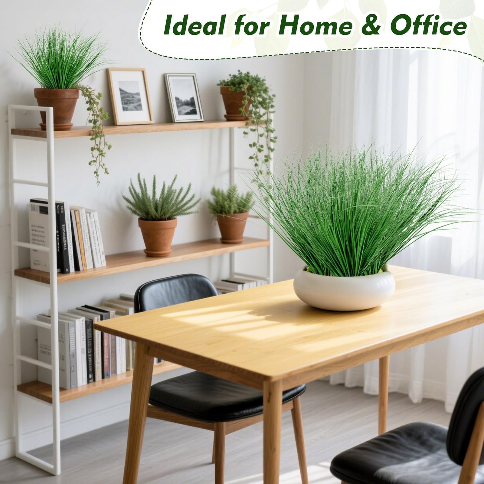 25 Pcs Artificial Wheat Grass – Fake Shrubs Wheat Grass Artificial Greenery S…