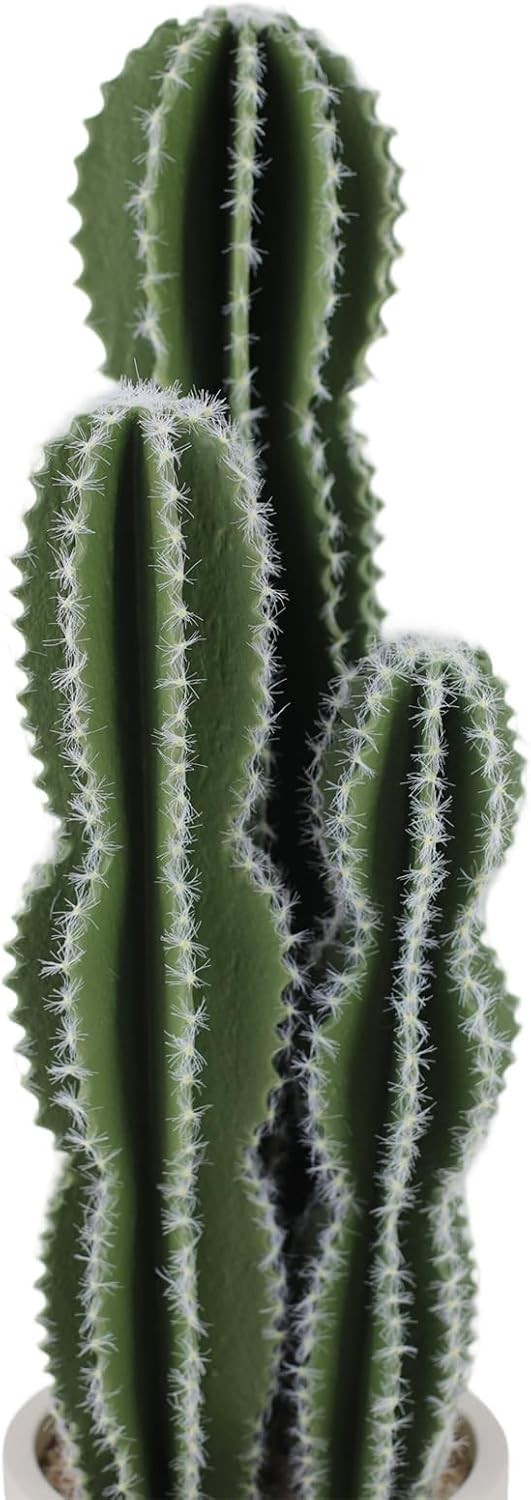 Realistic Artificial Cactus Plant in Pot – Lifelike Faux Saguaro Fleshy Plant