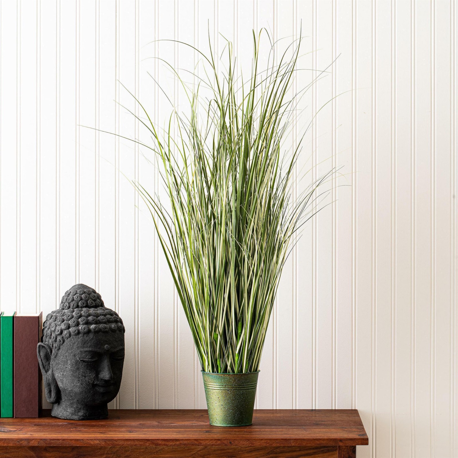 Vickerman 37″ Artificial Potted Native Green Grass.