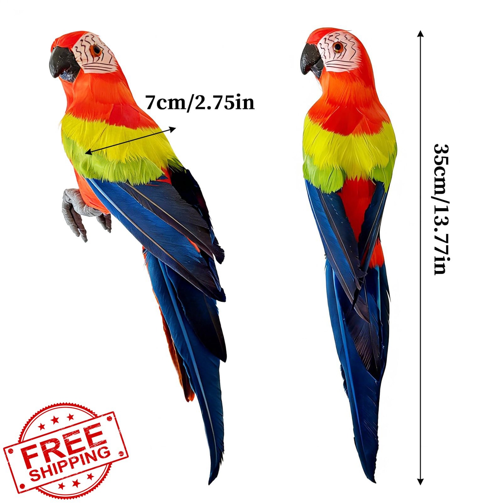 Abirdflyer 35cm Artificial Parrot
