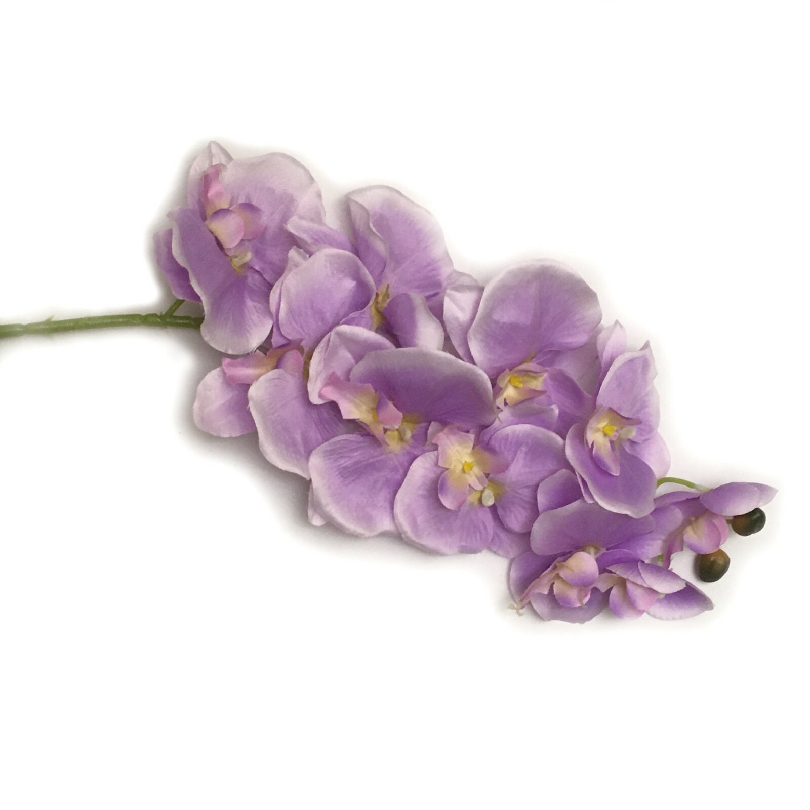 6 PCS Light PURPLE Orchid Phalaenopsis Artificial Realistic Silk Flowers 36 in