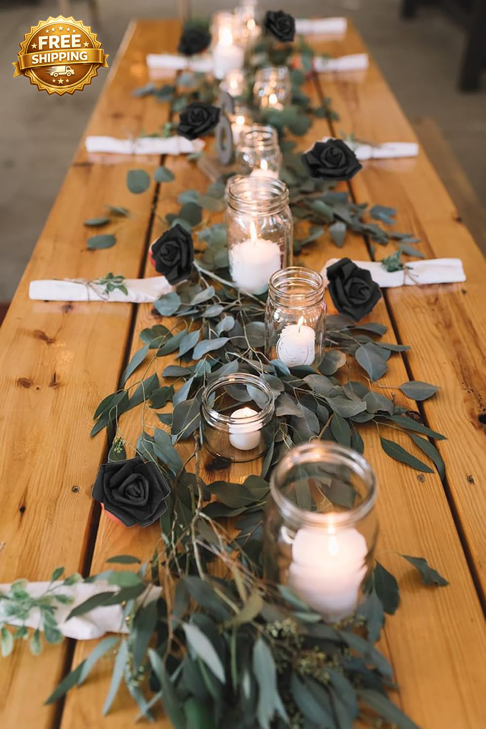 Artificial Rose Flower Heads 100Pcs Black Fake Roses Artificial Flower Foam Rose