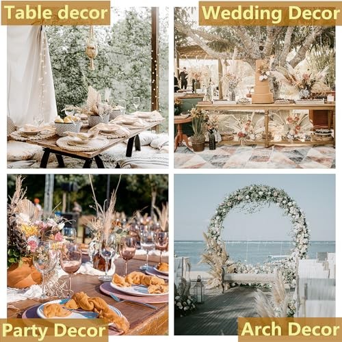 Dried Pampas Grass Decor Pampas Grass with Bunny Tails Dried Flowers, 128PCS