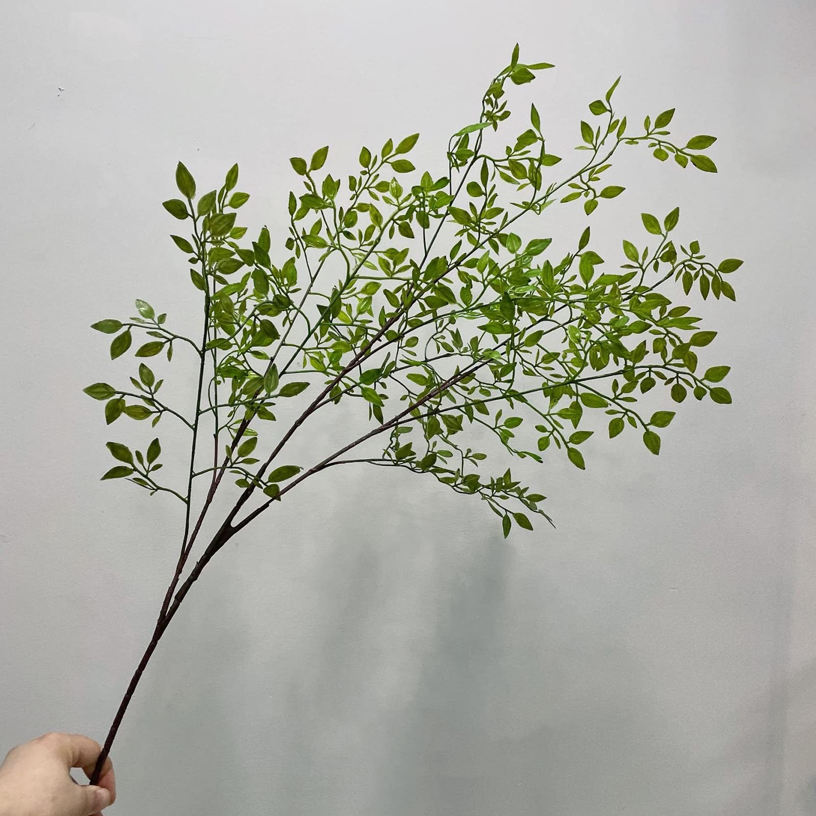 3Pcs Artificial Plant Leaves Bunches 41.7 Inch Nandina Artificial Greenery St…