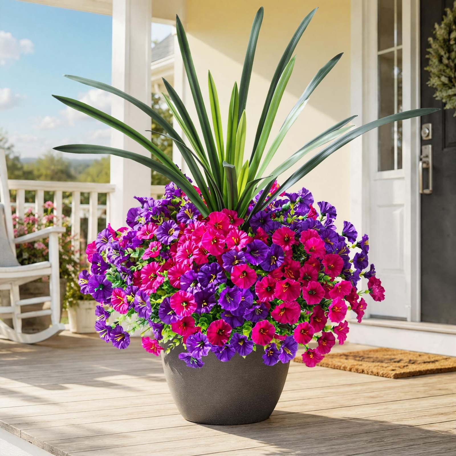Ivydale Artificial Flowers for Outdoors Decoration, 13Pcs Fake Morning Glory …