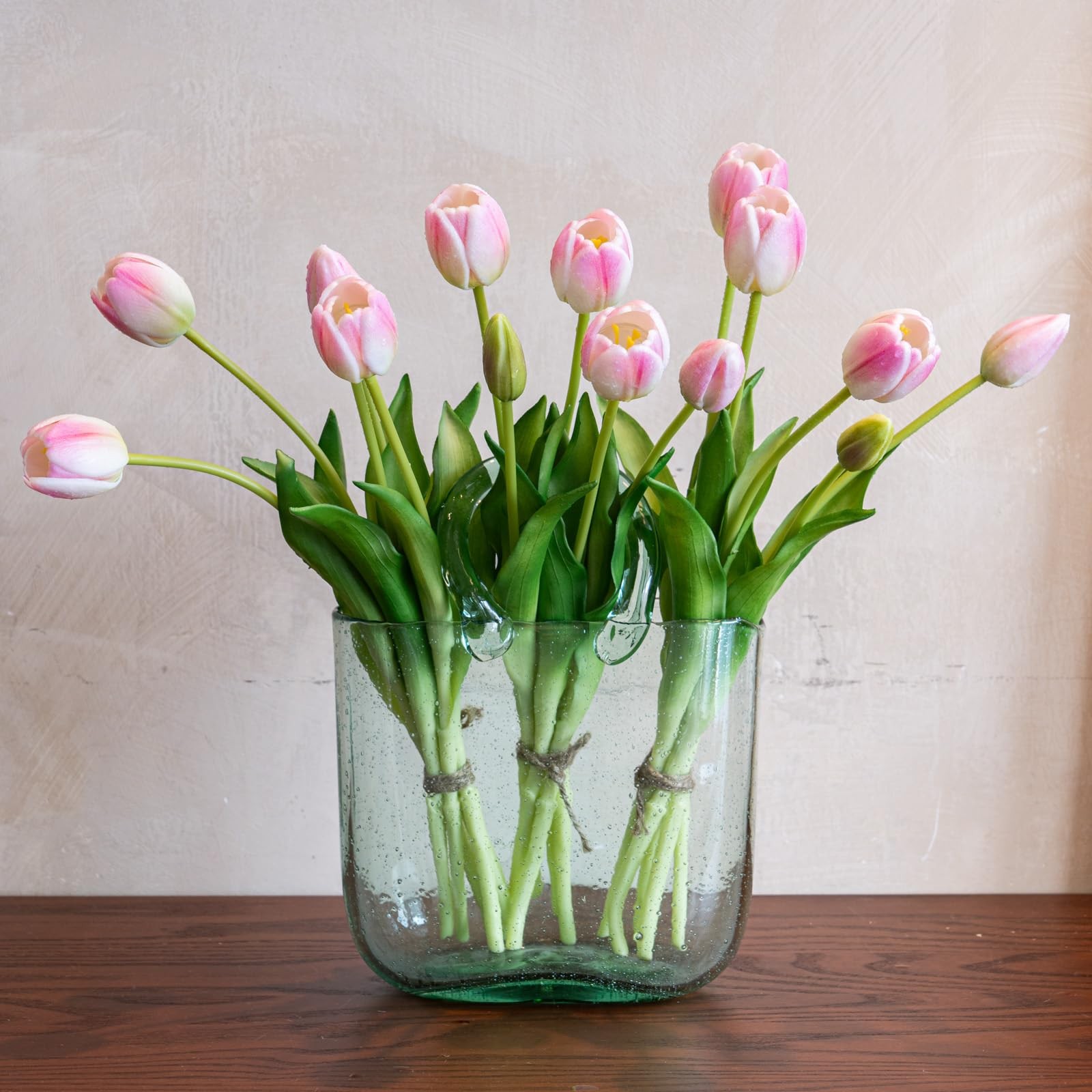 Artificial Tulips Flowers Soft Touch Latex Bouquet Fake Spring Wedding Decor