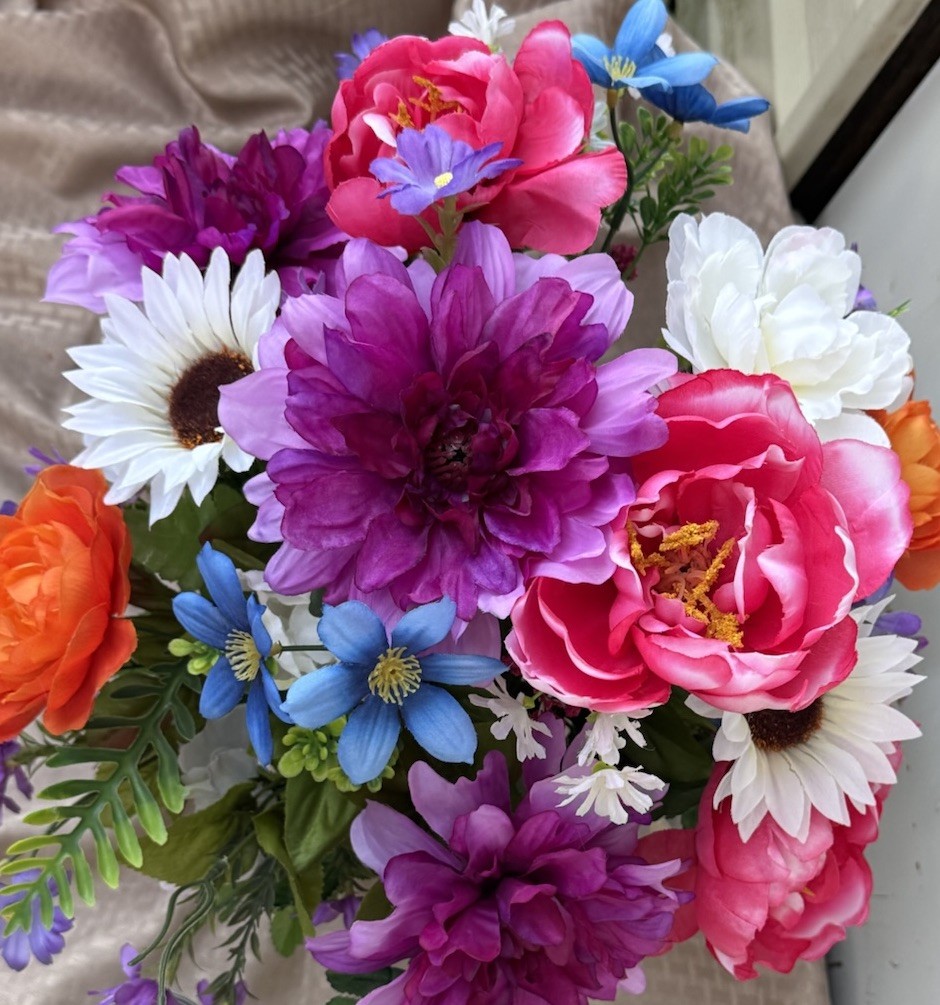 Cemetery Flowers Sympathy Grave Artificial Arrangement For Grave