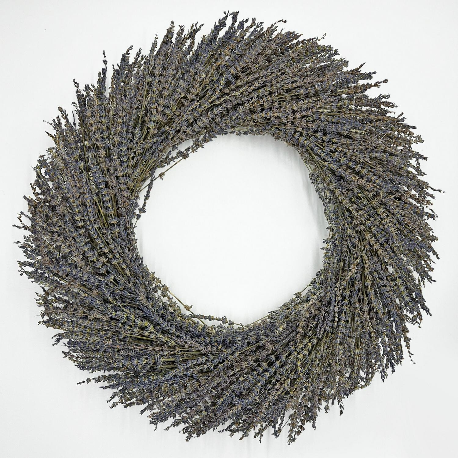 Preserved Decorative Real Dried Lavender Wreath – Purple