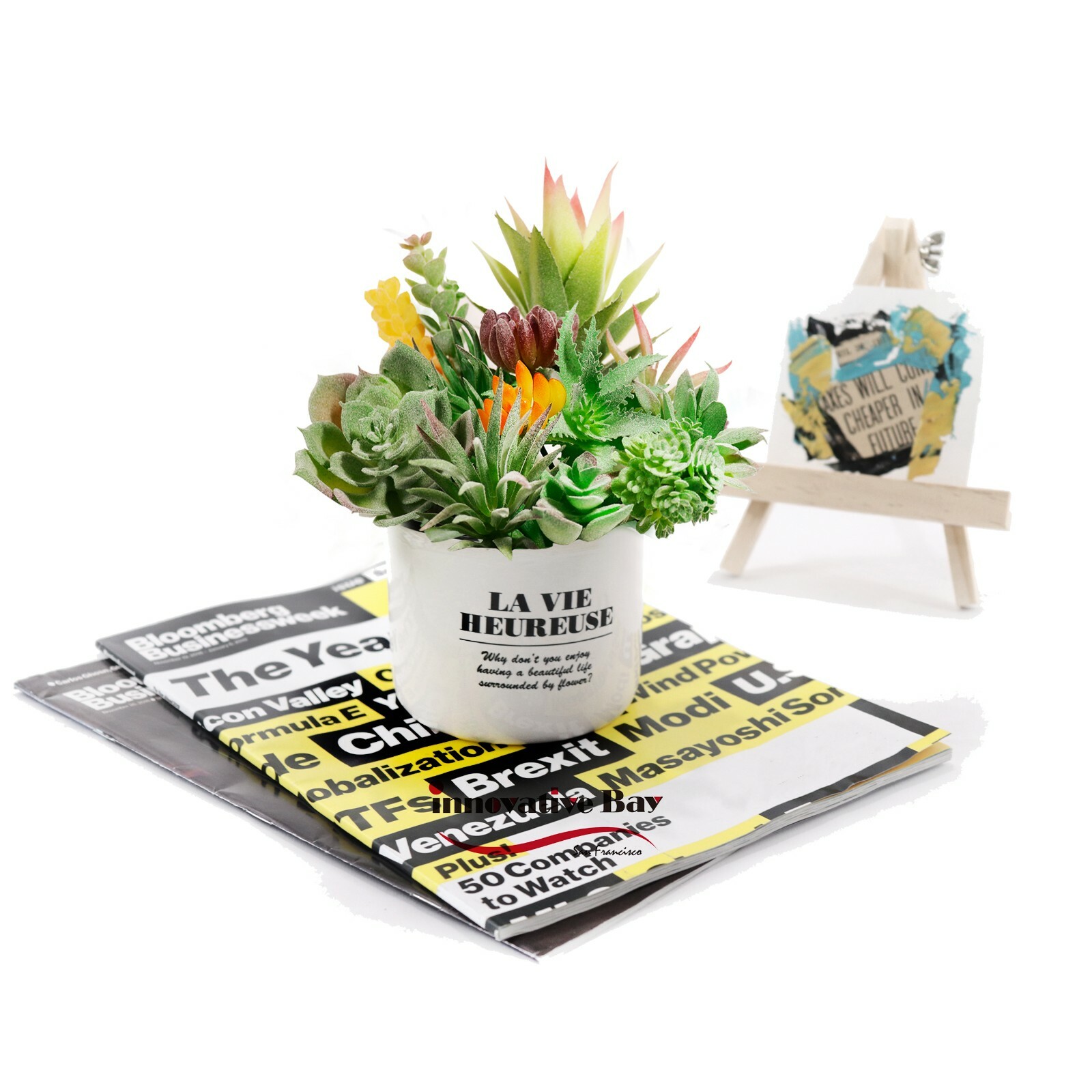 Artificial Succulent Plants Faux Assorted- 16 pc Unpotted Faux Succulent Plants
