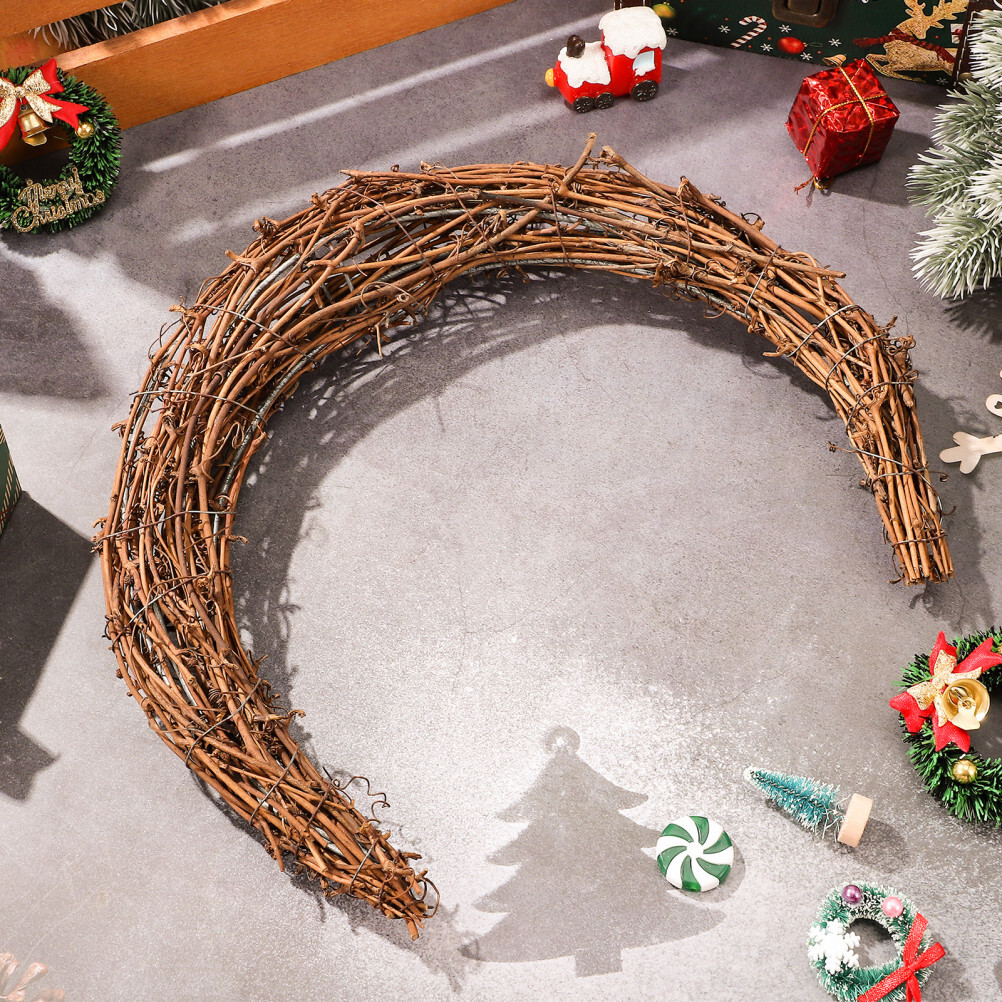 DIY Rattan Hoops Smilax Glabra Garland Rustic Wreath Decorate