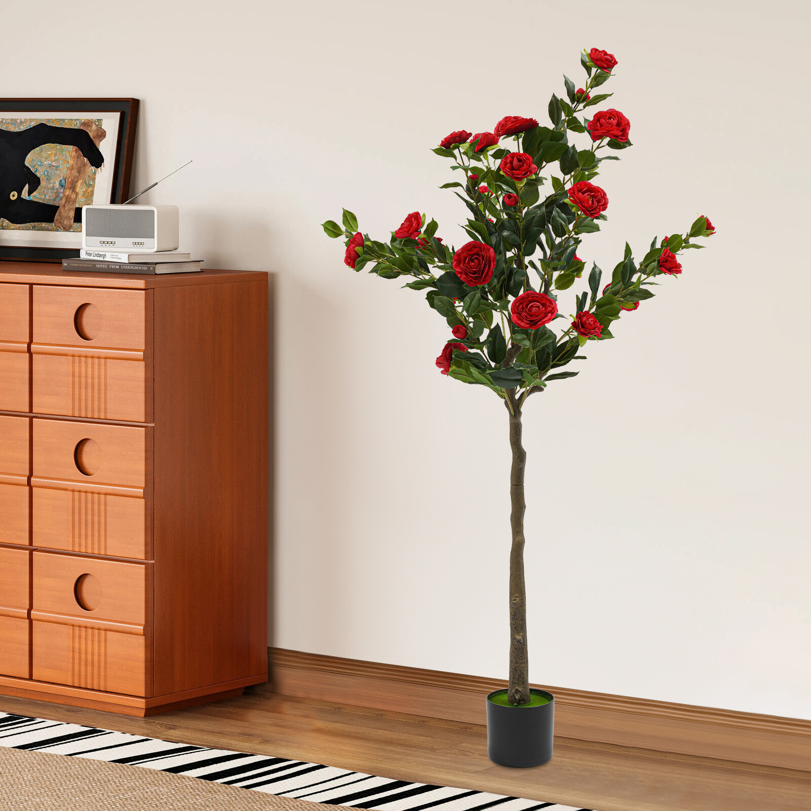 150CM Outdoor Decor Artificial Camellia Tree Flower Plants Artificial Tree