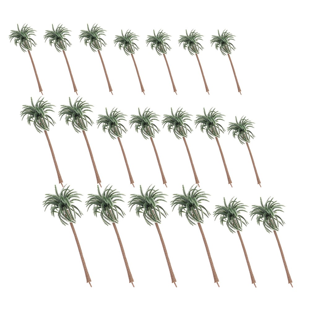 20 Pcs Miniature Coconut Palm Tree Decorative Model Artificial Indoor