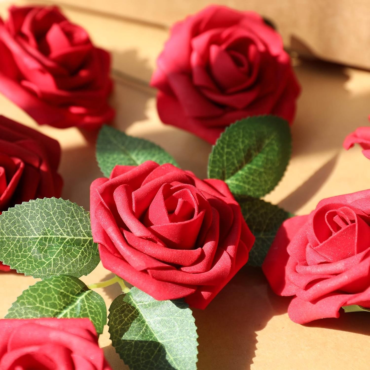 Versatile 25PCS Dark Red Foam Roses – Fuss-Free Decorations for All Occasions