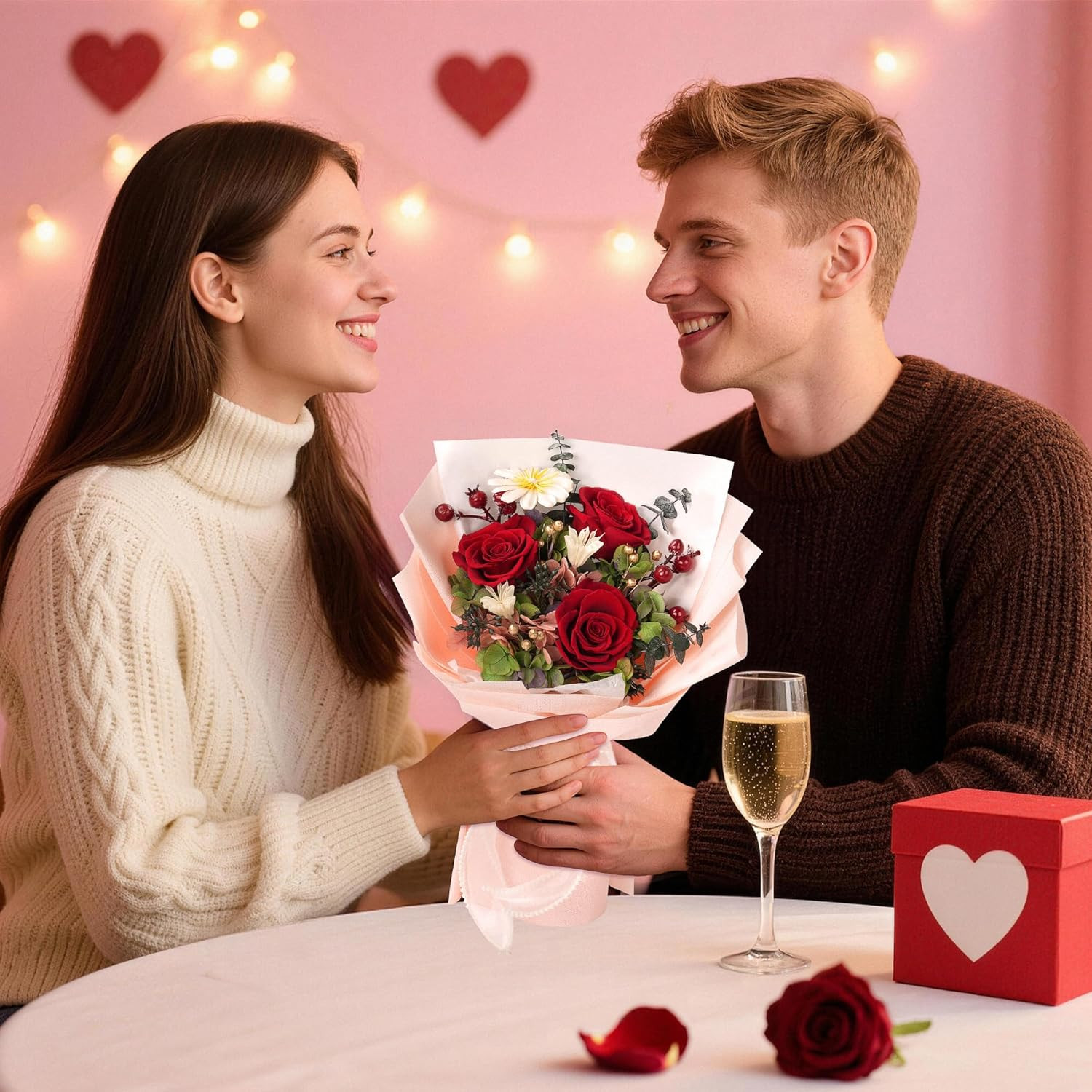 Valentines Day Rose Gifts for Her,Birthday Gifts for Women,Preserved Flowers for