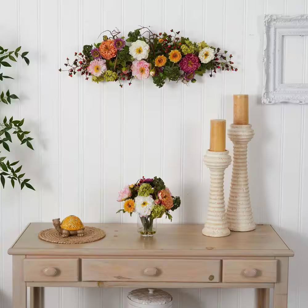 3 Ft. Artificial Peony Centerpiece Silk Flower Arrangement