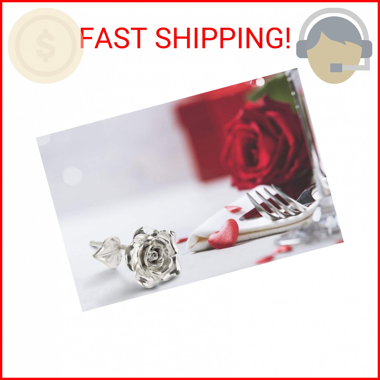 BESZONE Tin Rose 10th Anniversary for Her Gift – Tin Gift 10 Year Wedding Annive