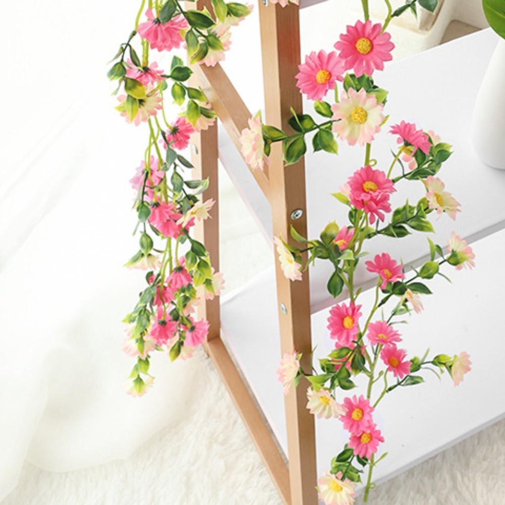 Lightweight Faux Daisy and Sunflower Vine 2 1m for Home and Event Decoration