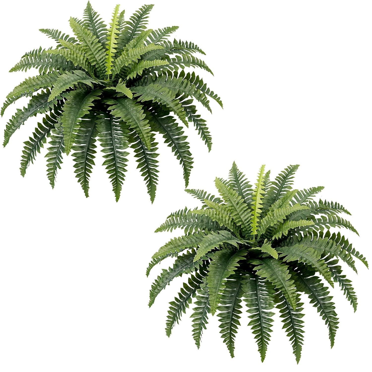 35IN Large Fake Ferns Artificial Boston Ferns 2 Piece Frond Fern Plants