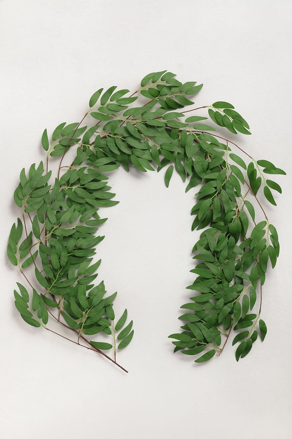 Artificial Silk Willow Leaf Swag – Dark Green