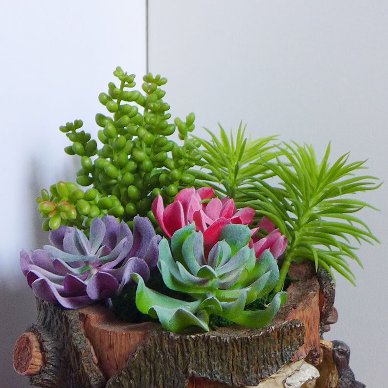 6 Pcs Succulents Artificial Plants Mix Grass (M36)