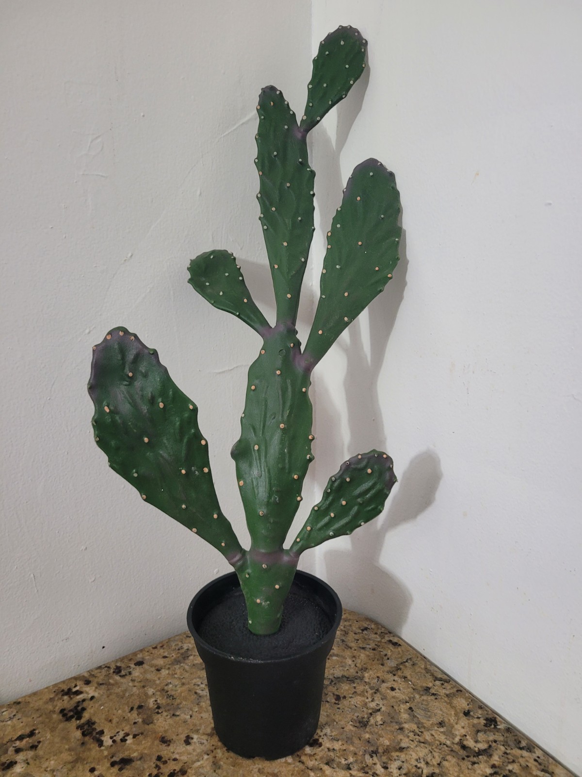 29″ Faux Prickly Pear Cactus Artificial Potted Desert Plant Home Decor