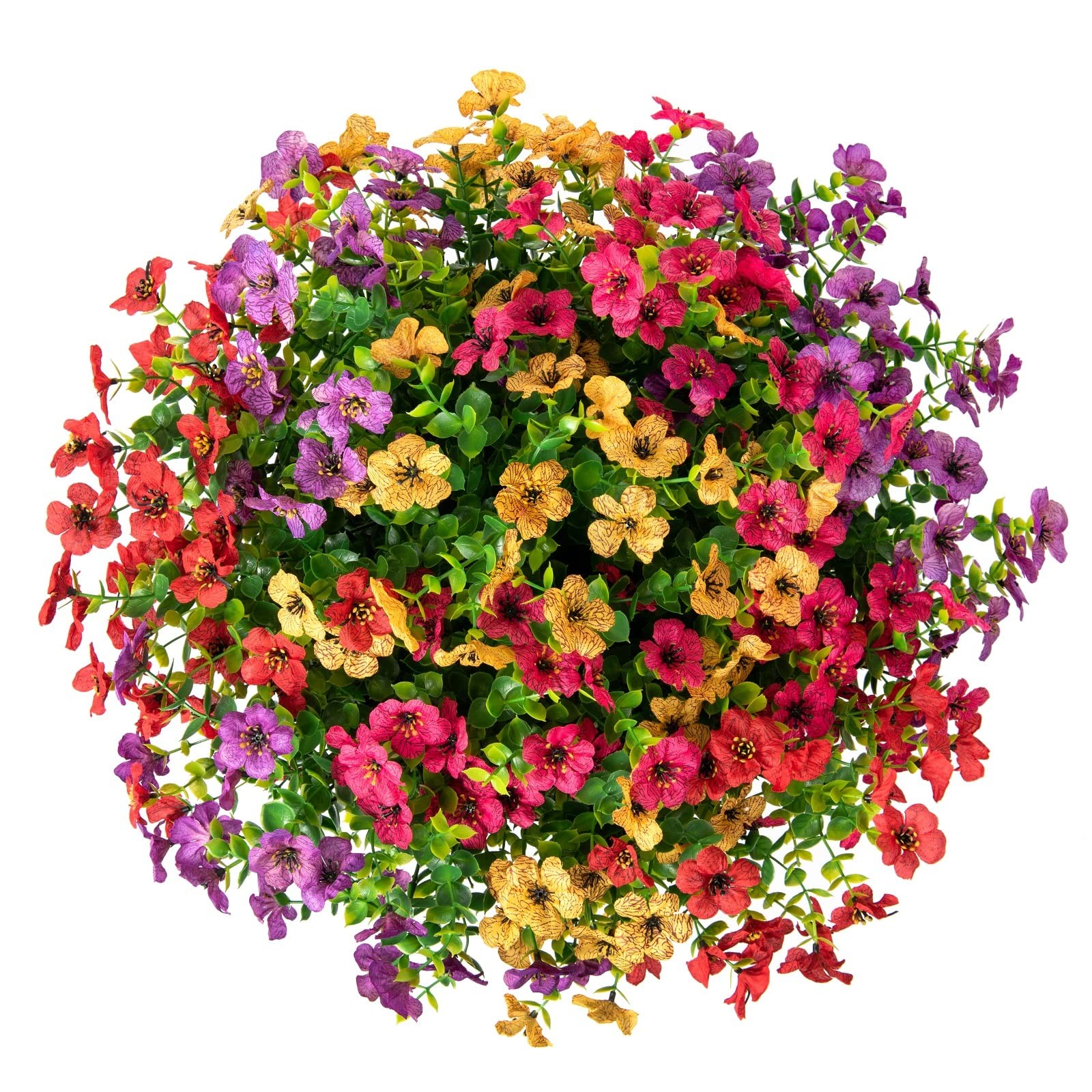 Artificial Faux Hanging Plants Flowers Basket Summer Outdoor UV Resistant Daisy