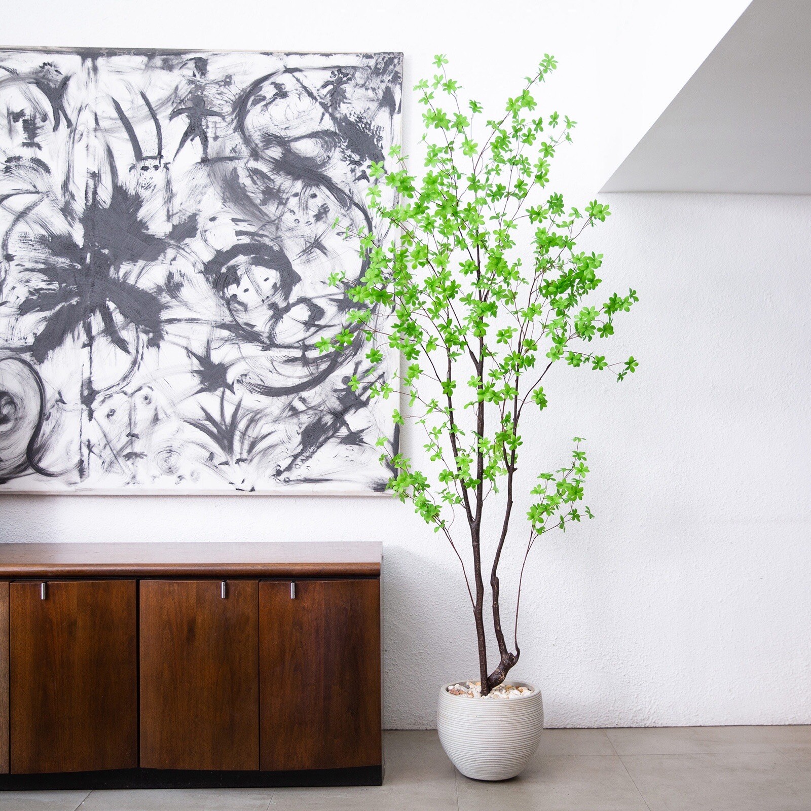 8’ Artificial Minimalist Enkianthus Tree Home Decor. Retail $309