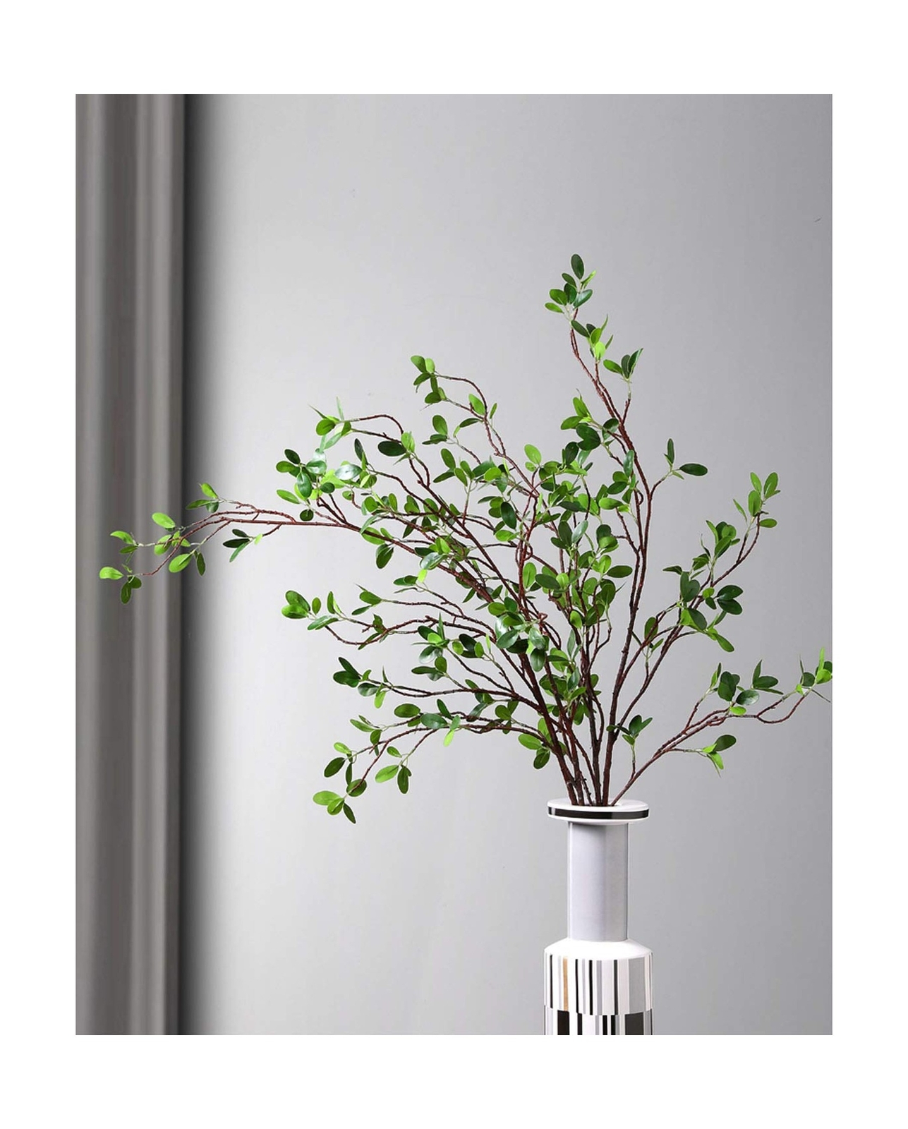 Artificial Plant 43.3 Inch Green Branches Leaf Shop Garden Office Home Decora…
