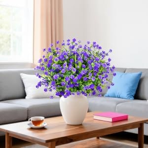 20 Bundles Artificial Plastic Flowers for Outdoors, Mixed Color | Plastic fake