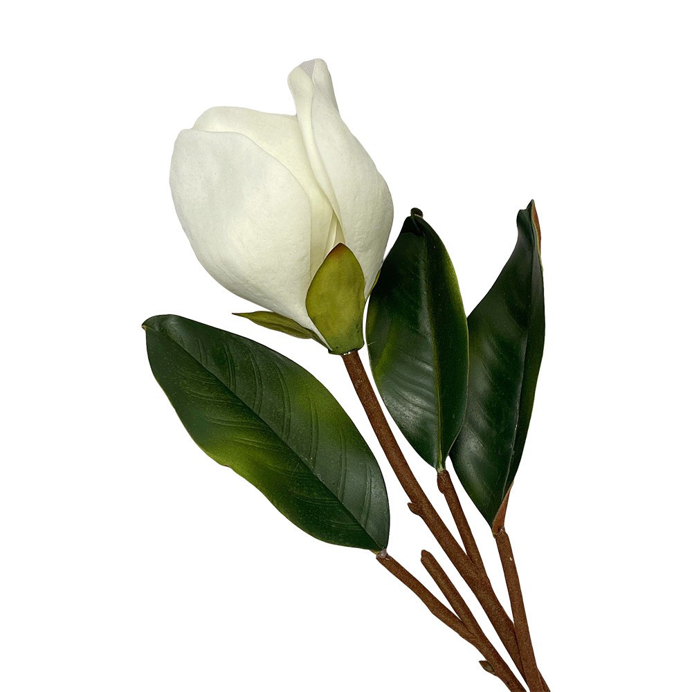 12 Pcs 32″ Real Touch Magnolia Stem Artificial Magnolia Flower Silk Floral