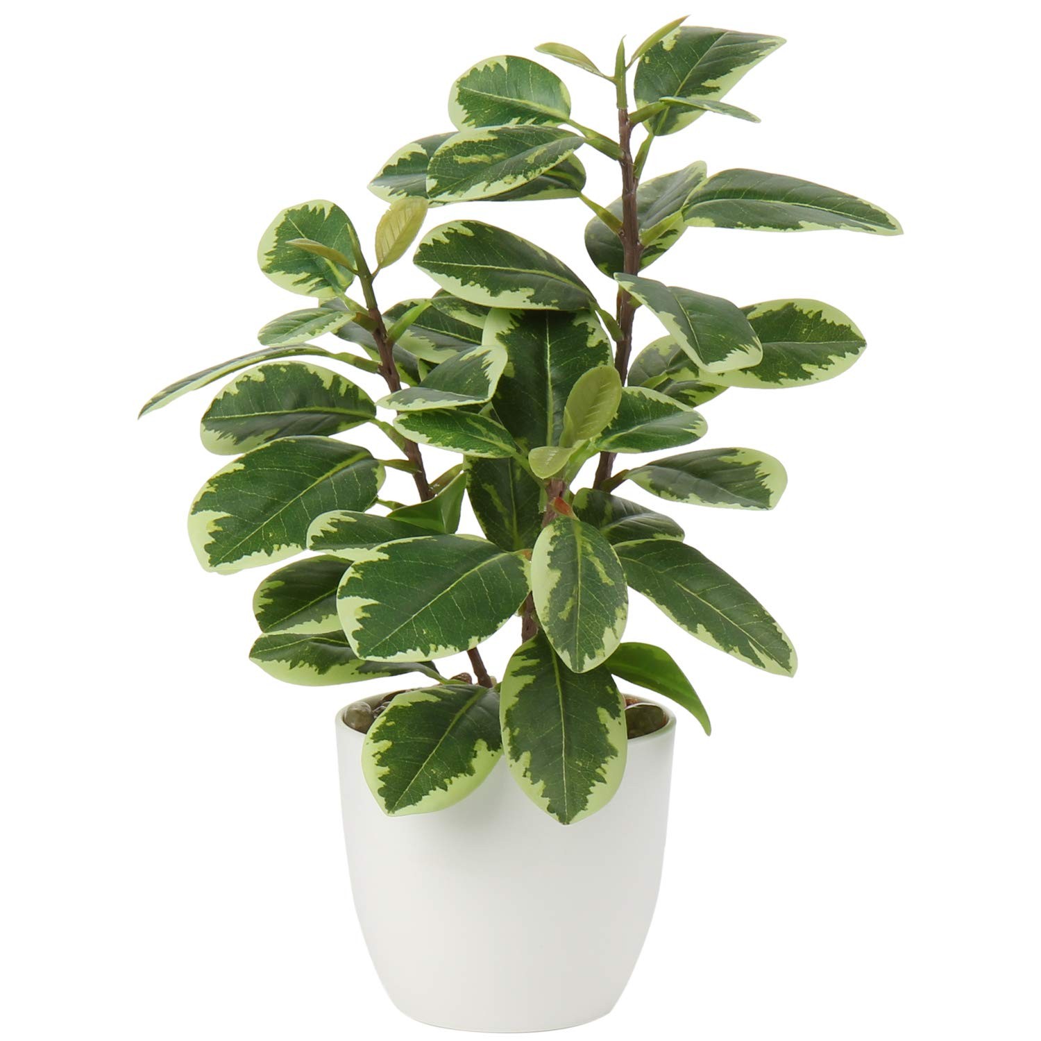 Artificial Plants Mini Camellia Potted Fake Small, Plastic Desk Flower Vase