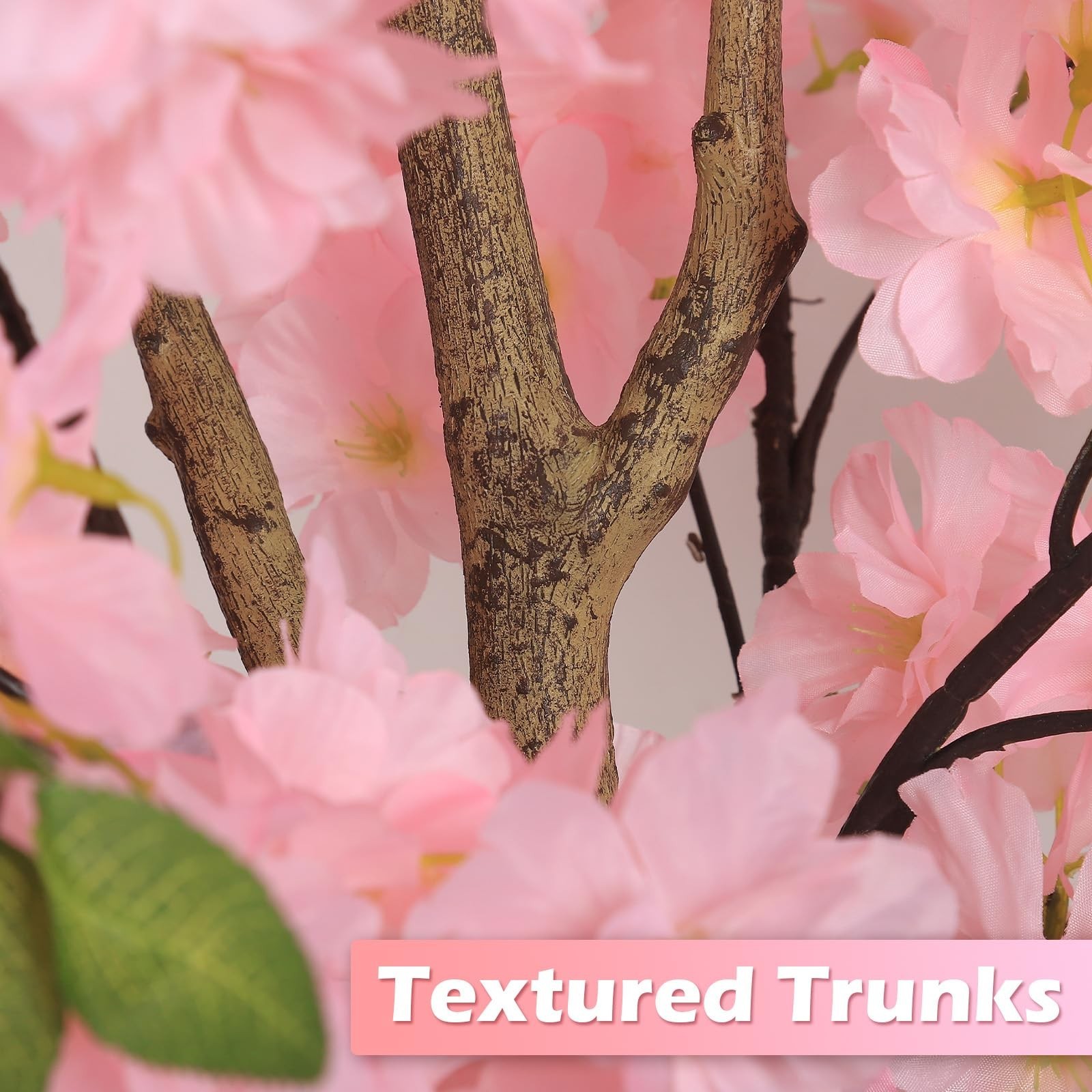 6FT Artificial Cherry Blossom Tree – Faux Pink Sakura Flowers for Indoor Decor,