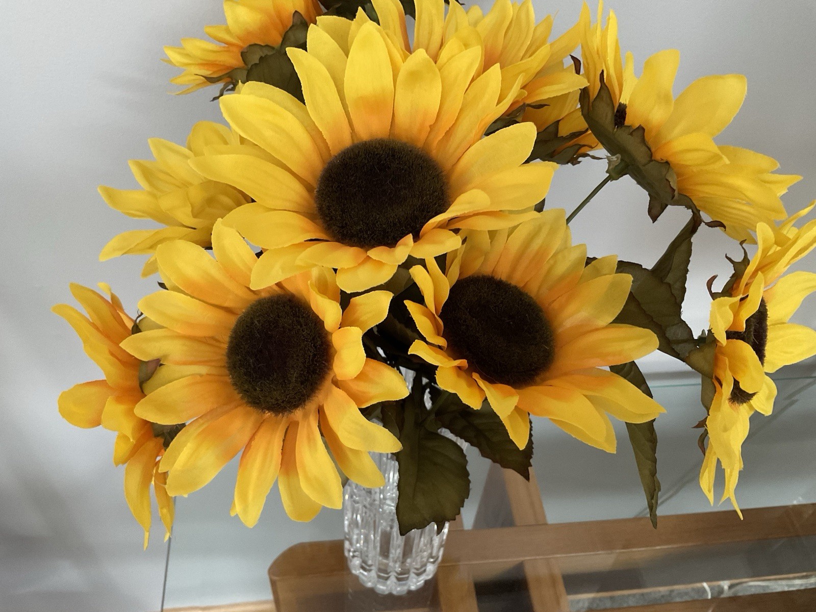 Artificial Fall Sunflower Bouquet ~ 18” Tall ~ (11) Heads ~ Fall Decor
