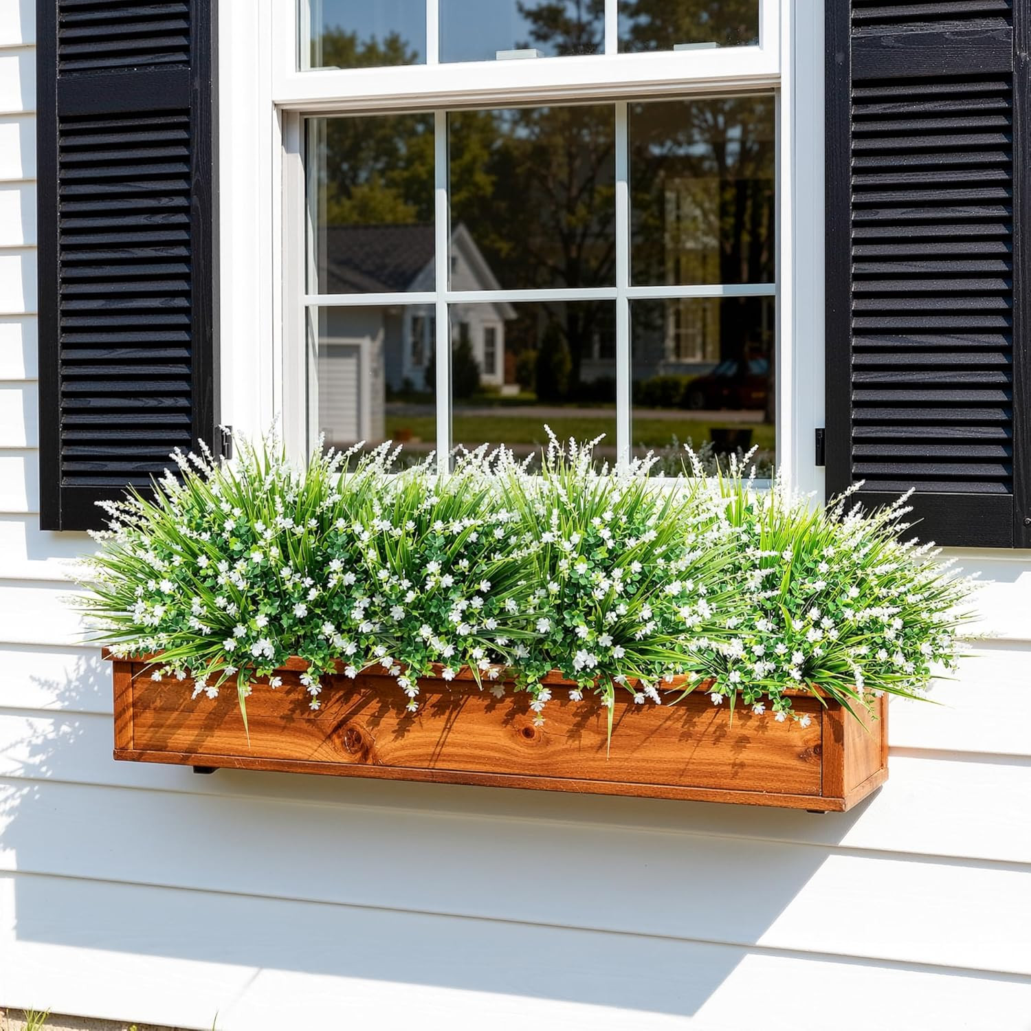 20 Bundles Artificial Fake Outdoor Plants Flowers for Spring Decoration, UV Resi