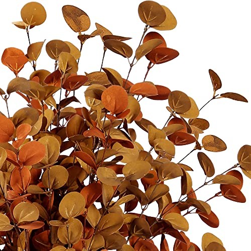6 Pcs Artificial Eucalyptus Stems – Autumn Leaf Branches – Autumn Leaves