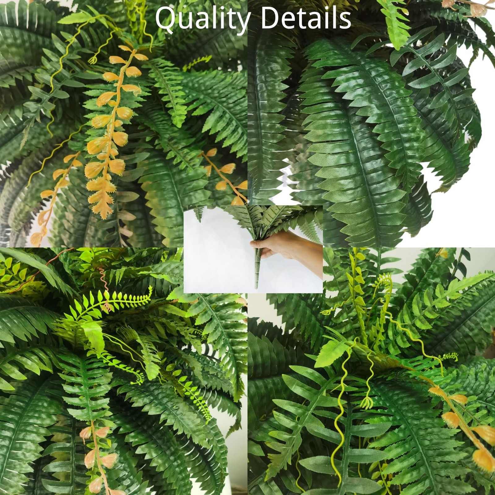 NeosCA Giant Artificial Boston Ferns for Outdoors Large,Uv Resistant Lifelike…
