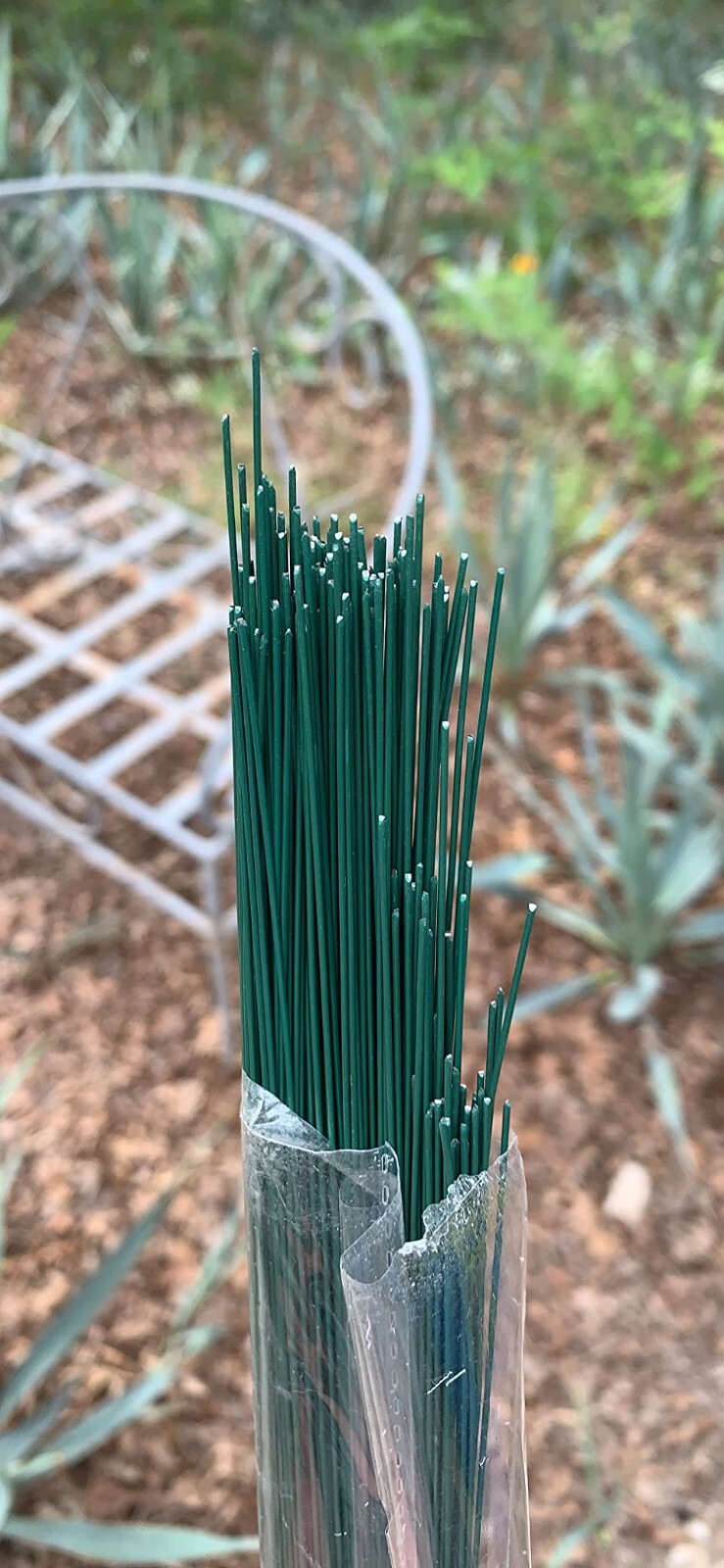 200Pcs Floral Stem Wire Flower Arrangements and DIY Crafts Dark Green 16 Inches