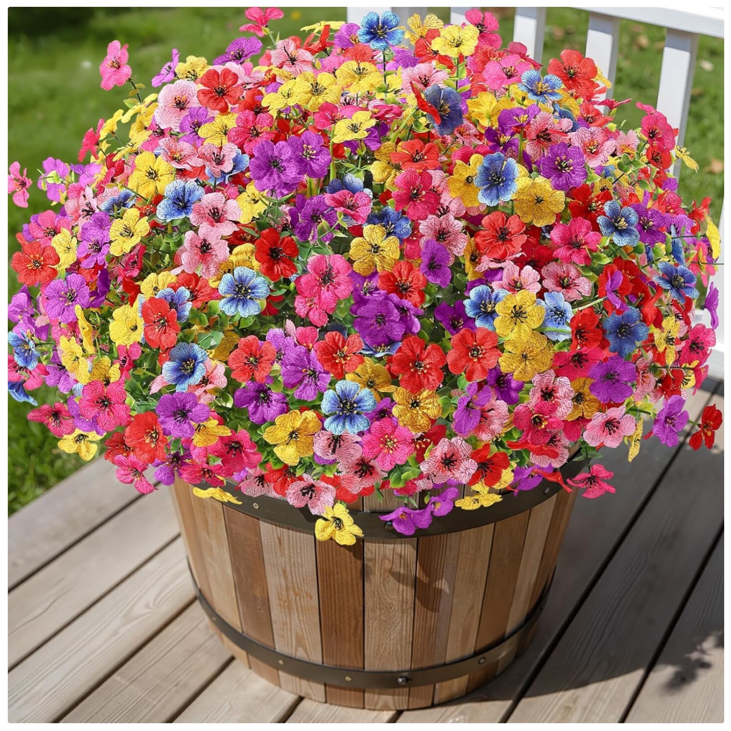 UV Resistant Artificial Flowers Mix 6 Colors