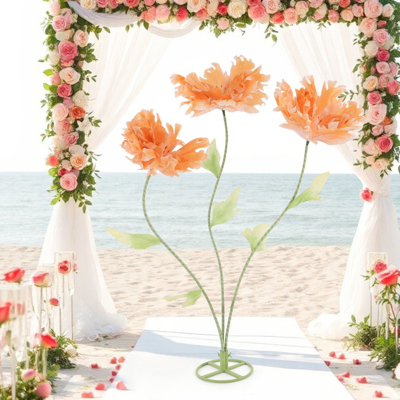 Giant Artificial Flowers Wedding Artificial Flower Decoration Stand Artificial