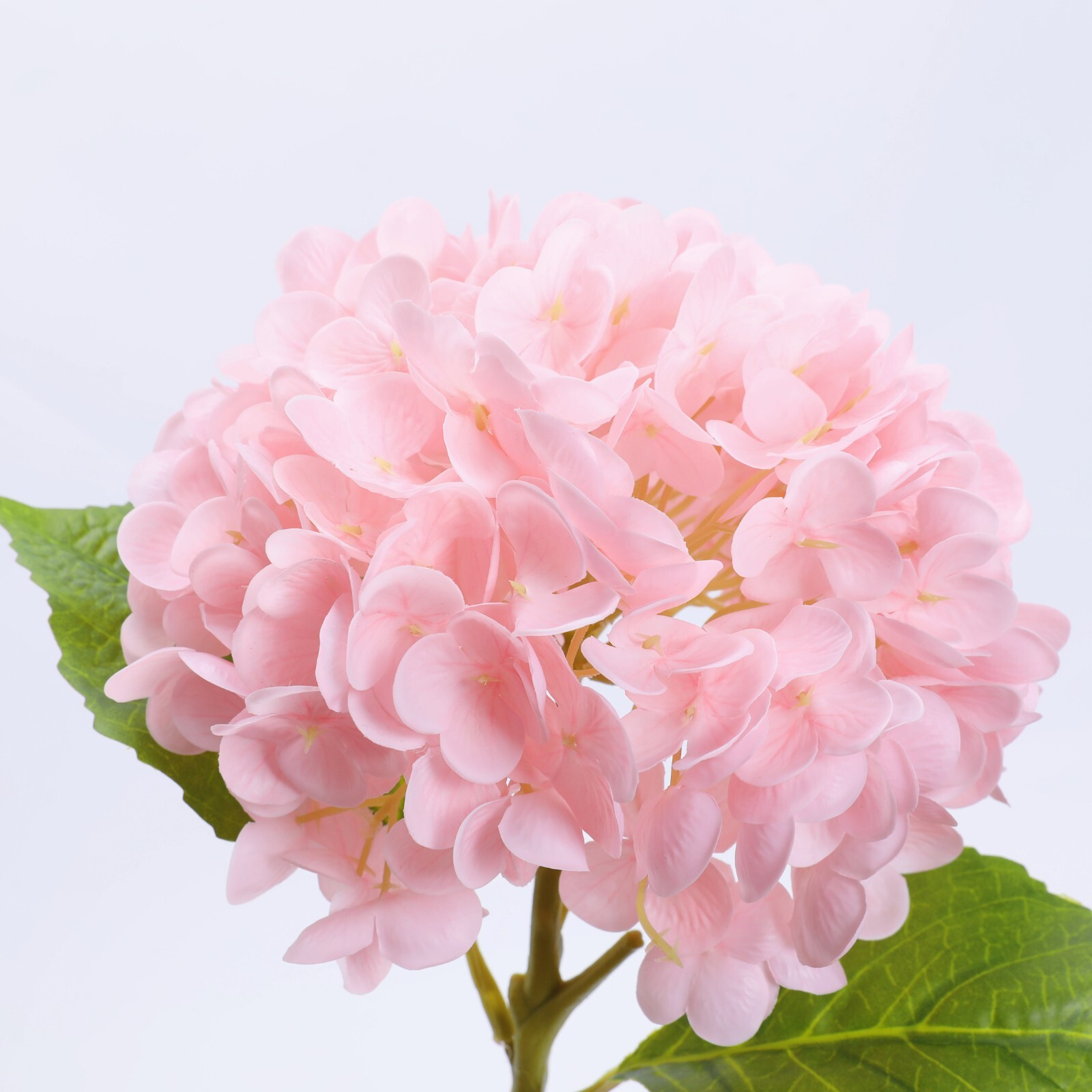 3Pcs Artificial Hydrangea Moisturized Long Stem Fully Blooming Flowers Home Deco