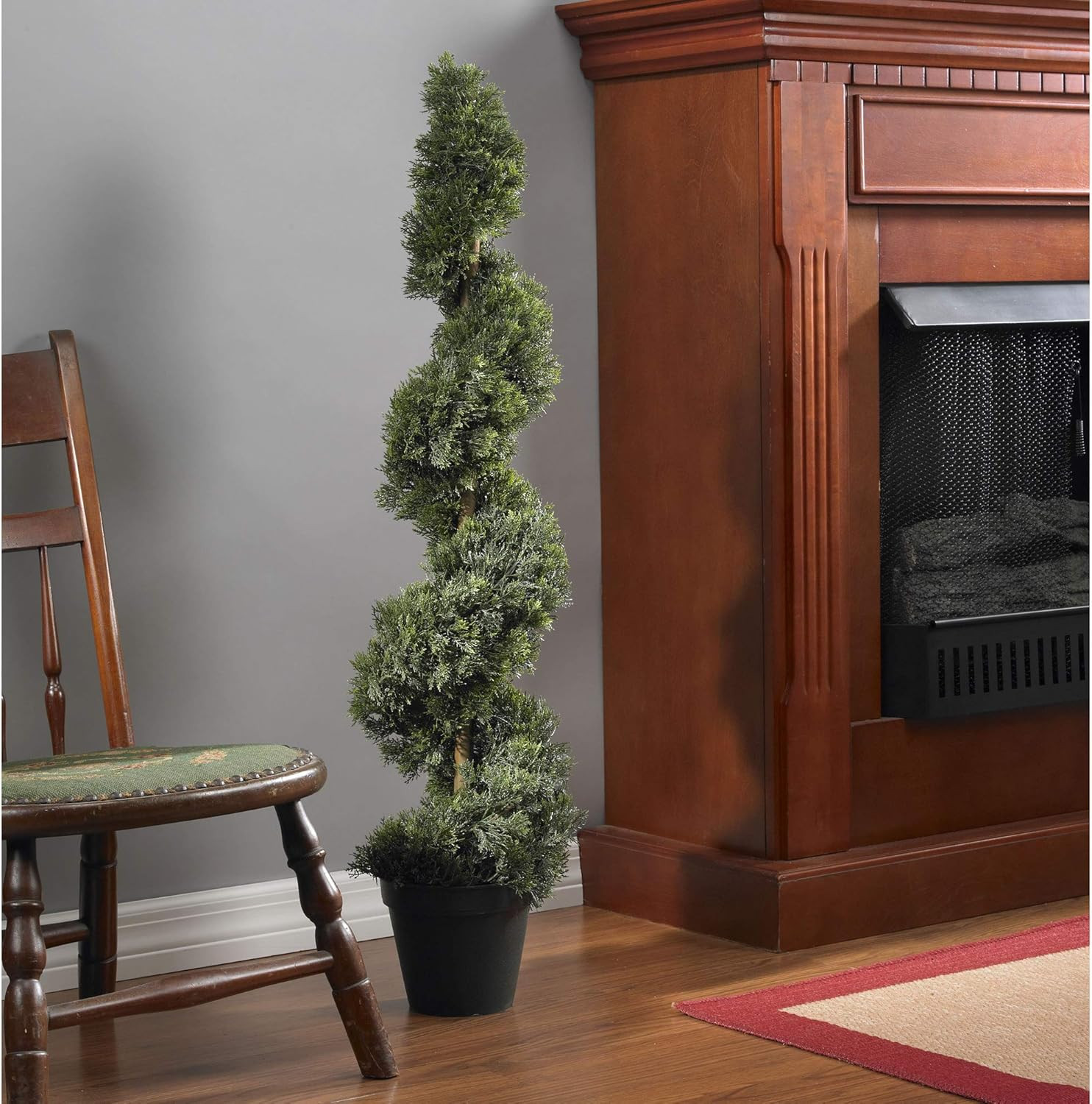 3Ft Cedar Spiral Silk Tree – Perfect for Indoor & Outdoor Decor
