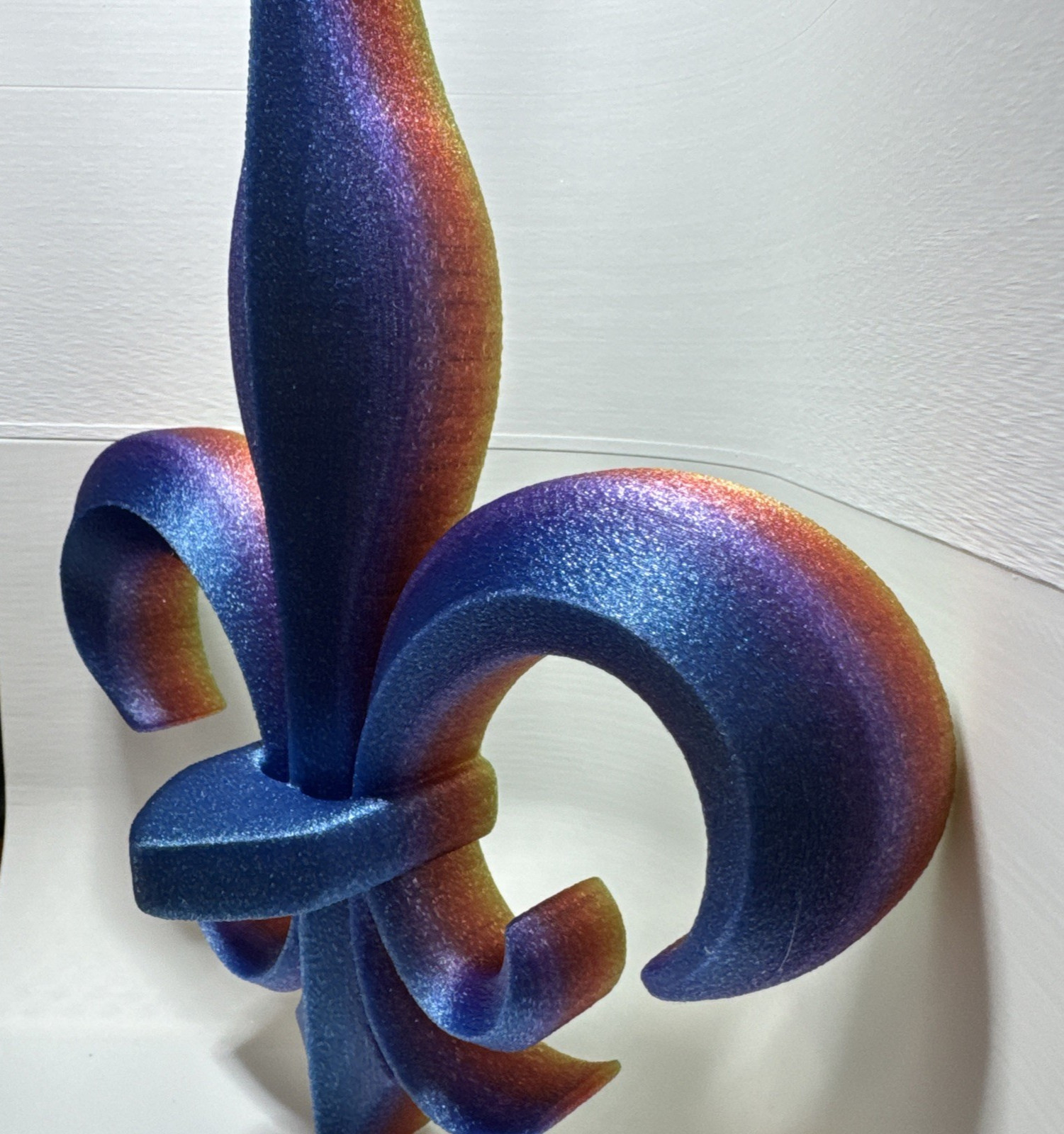 Fleur De Lis Gradient Colors – 3d printed statement piece. 10.5x11x3.5