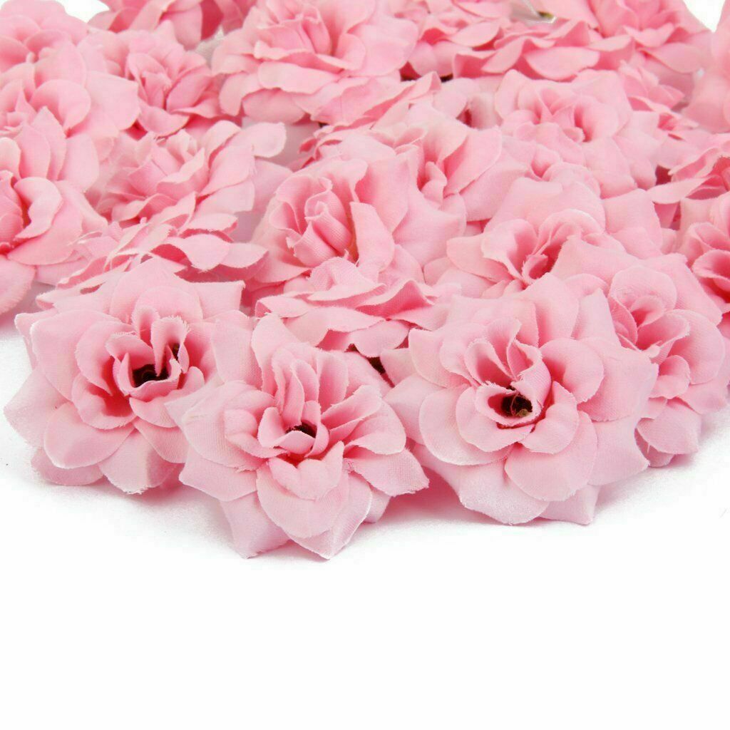 100PCS Artificial Rose Flower Heads Bulk Wedding Bouquets for DIY Crafts 1.8″ US