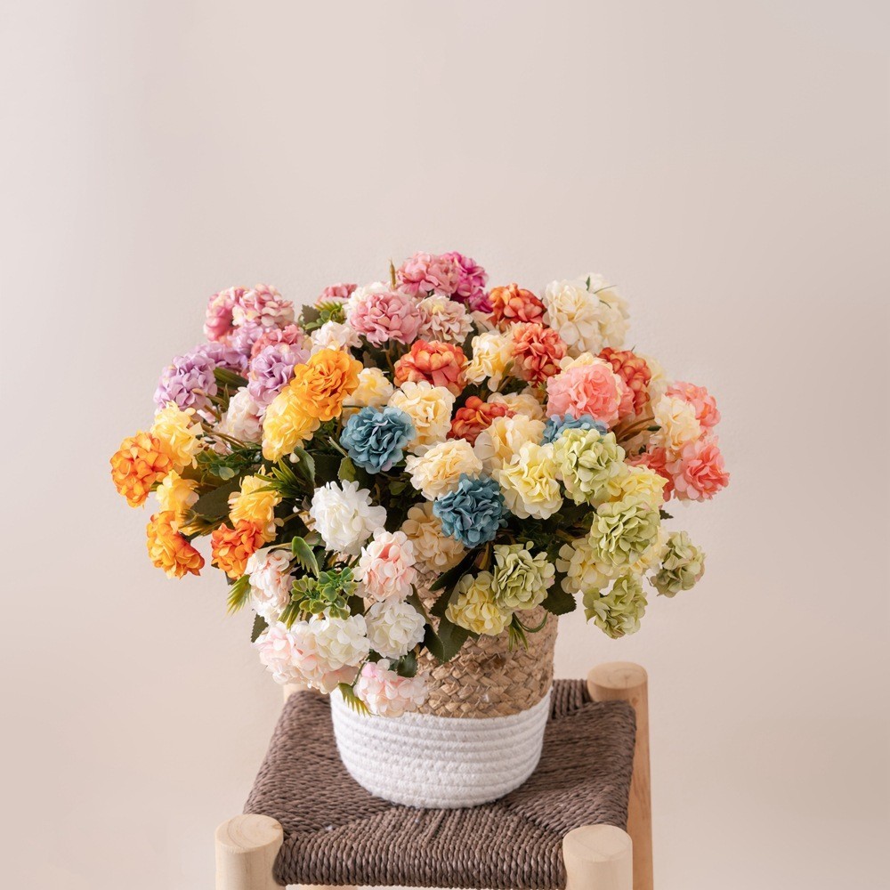 10 Heads Faux Hydrangea Bouquet for Bridal Shower Wedding & Farmhouse Home Decor