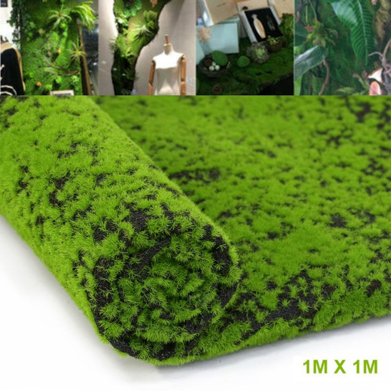 Artificial Moss Grass Turf Wall Green Plant Lawn Garden Landscape Decor
