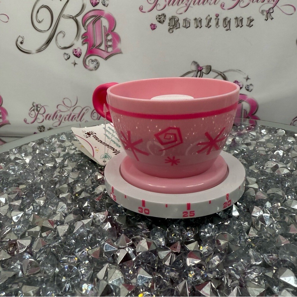 Disney timer Alice in wonderland tea cup classic mousewares Pink Cup with Timer