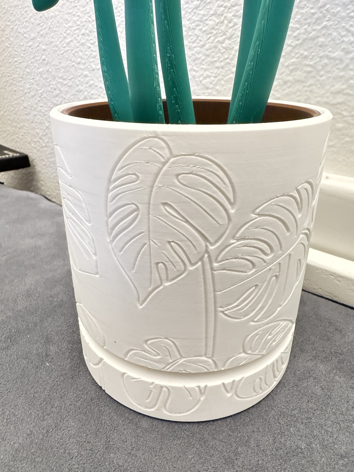 3D Printed- Monstera Coasters Plant with Pot